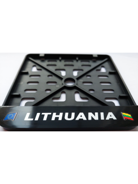 Valstybinio numerio rėmelis - Motoroleriui - šilkrografinė spauda - LITHUANIA 145 x 120 mm  